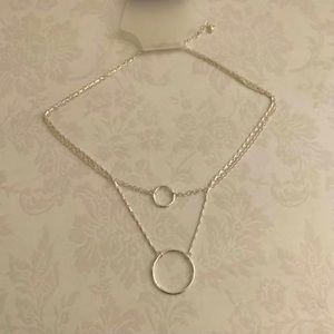 Infinity double hoop dreams necklace